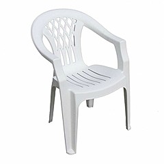 Кресло белое  пластик