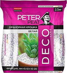 Мраморная крошка БЕЛАЯ (фракция 10-20) 2.5кг PETER PEAT